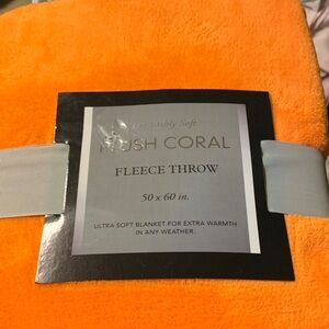 new orange fleece throw